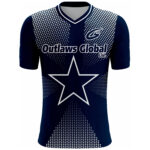 American Football Player V-Neck T-Shirt by Outlaws Global Ltd