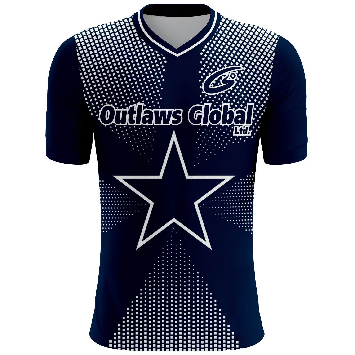 American Football Player V-Neck T-Shirt by Outlaws Global Ltd