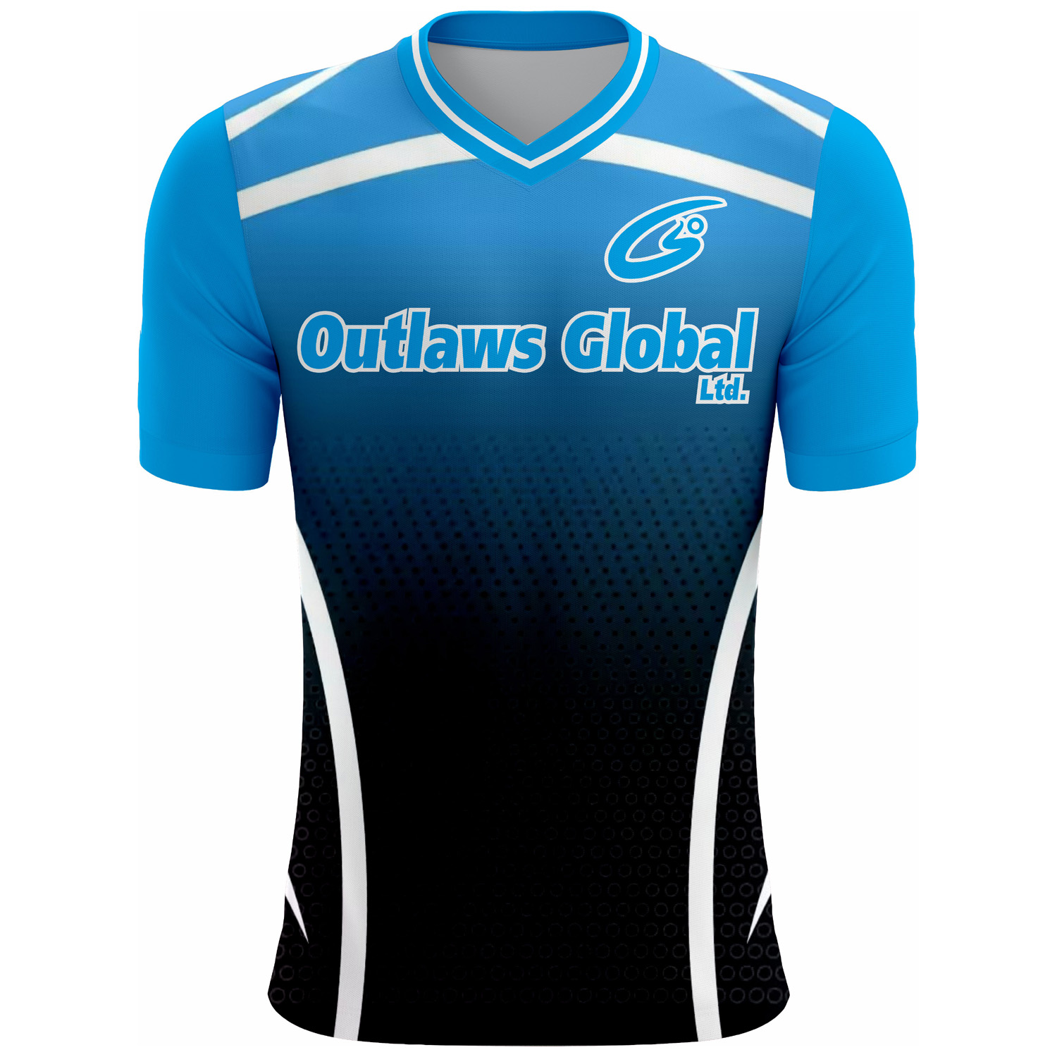 American Football Player V-Neck T-Shirt by Outlaws Global Ltd