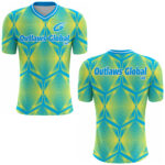 American Football Player V-Neck T-Shirt by Outlaws Global Ltd