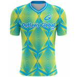 American Football Player V-Neck T-Shirt by Outlaws Global Ltd