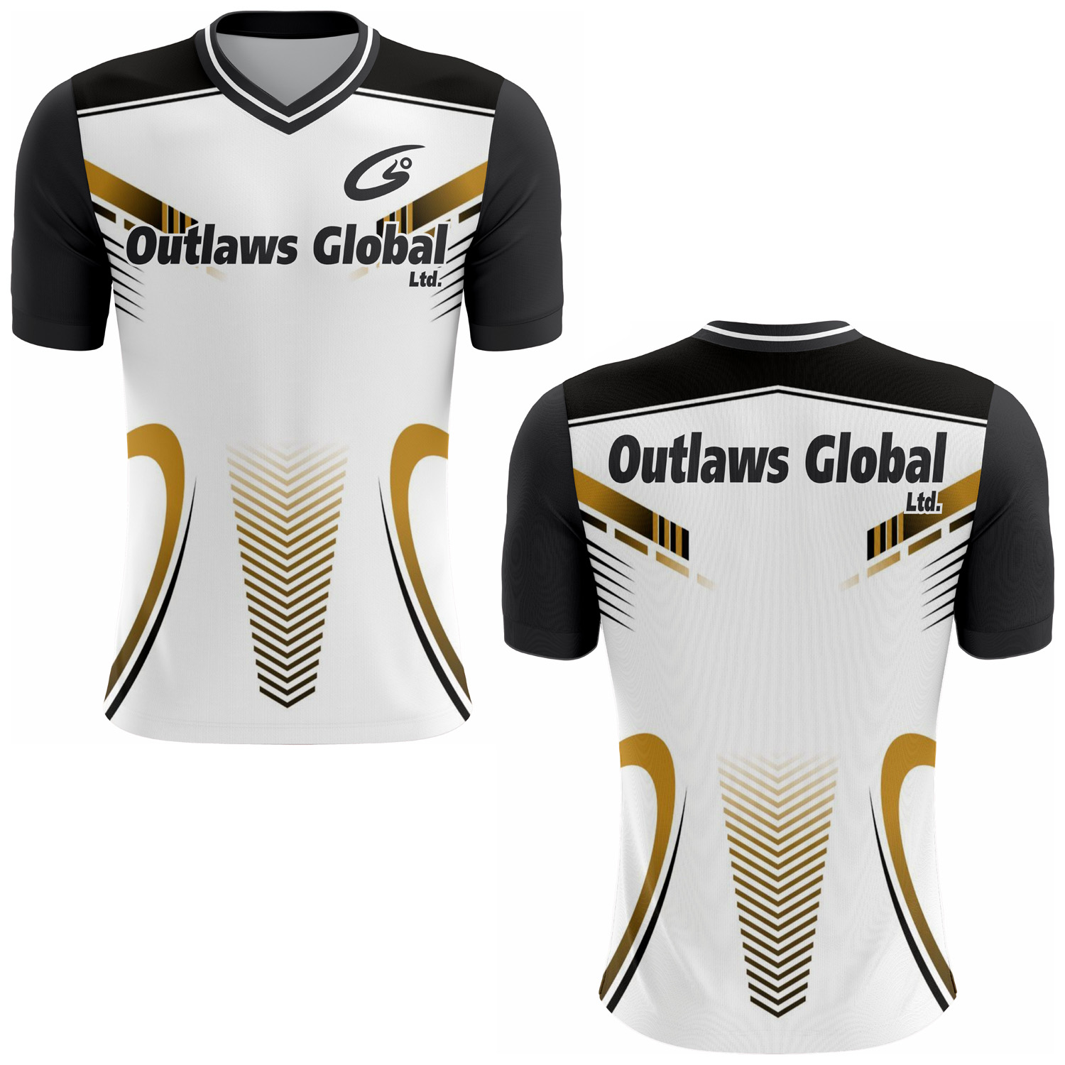 American Football Player V-Neck T-Shirt by Outlaws Global Ltd