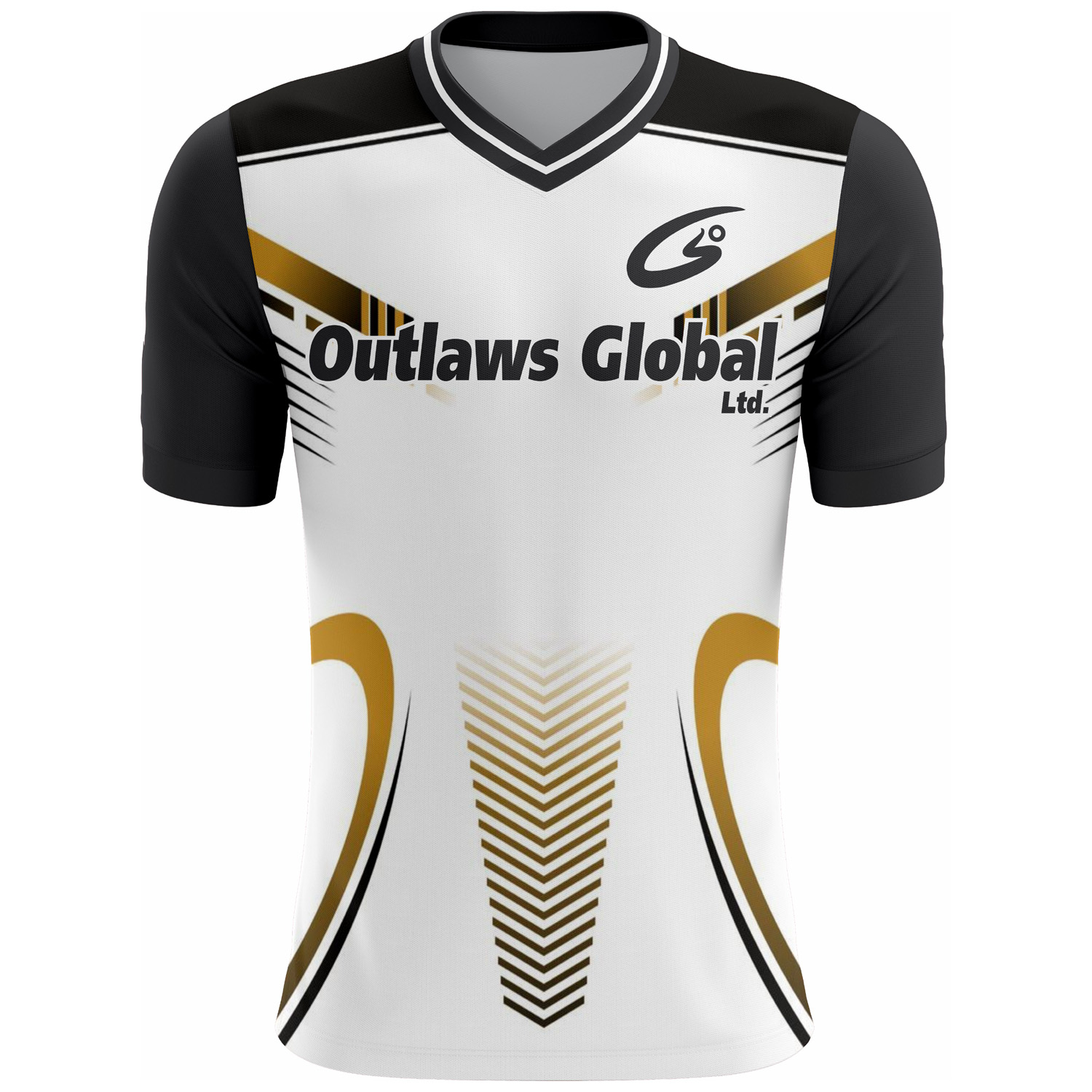 American Football Player V-Neck T-Shirt by Outlaws Global Ltd