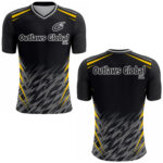 American Football Player V-Neck T-Shirt by Outlaws Global Ltd