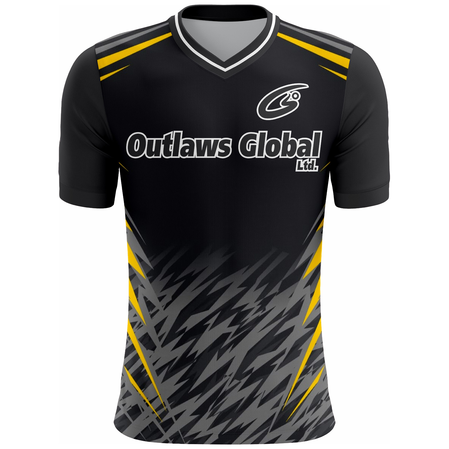 American Football Player V-Neck T-Shirt by Outlaws Global Ltd
