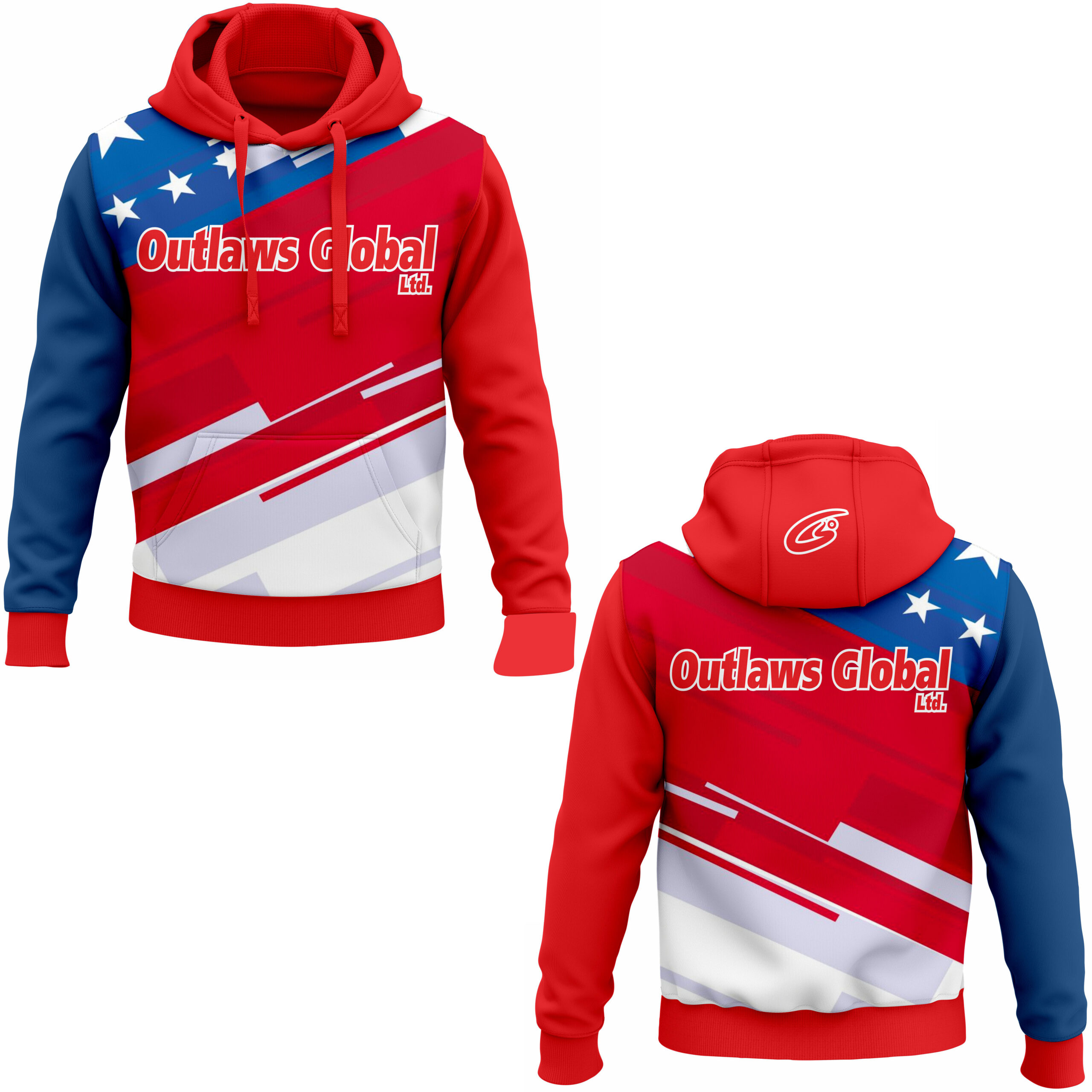 American Football Player Pullover Hoodies by Outlaws Global Ltd