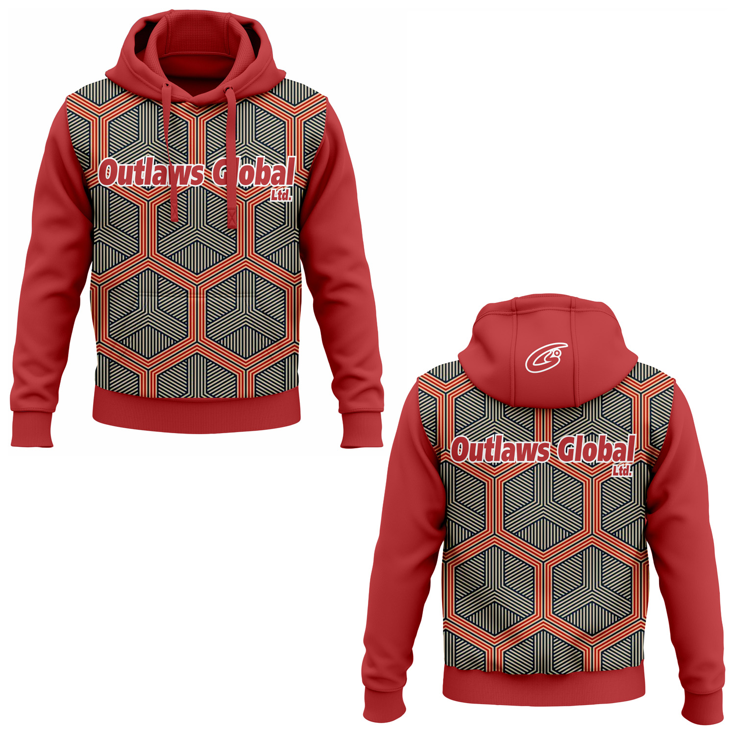 American Football Player Pullover Hoodies by Outlaws Global Ltd