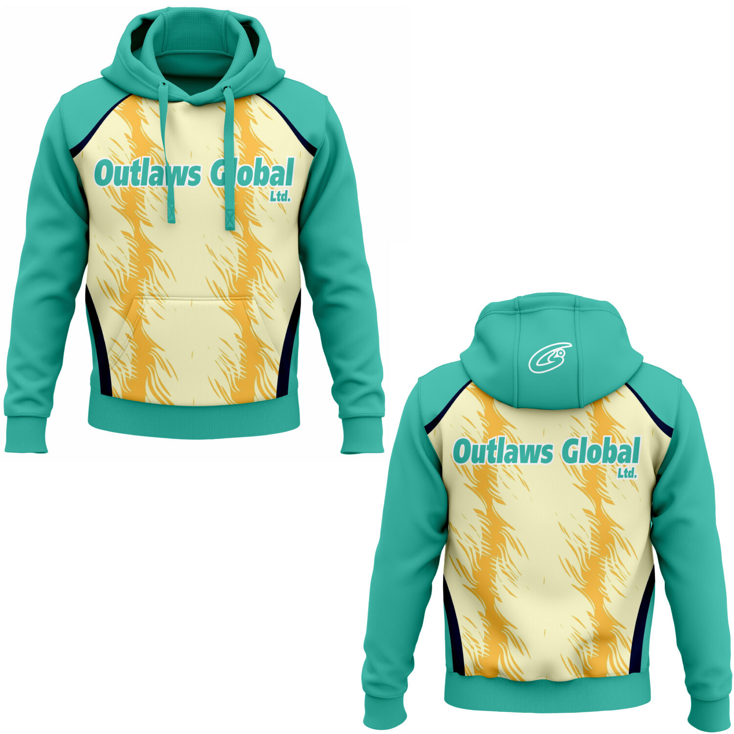 American Football Player Pullover Hoodies by Outlaws Global Ltd